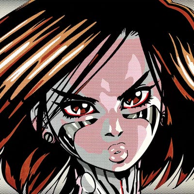 Gunnm by Toni Sanchez art print