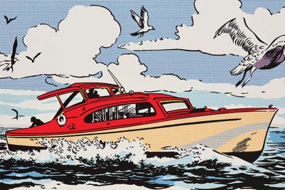 The Red Boat by Toni Sanchez art print