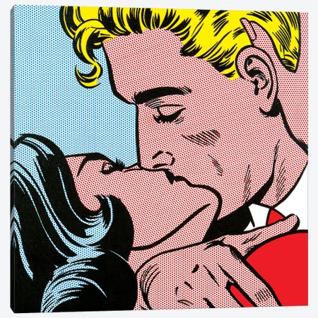Kiss I Canvas Print #TSA7} by Toni Sanchez Canvas Art