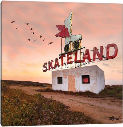 Skateland Canvas Art Print - Rollerblading & Roller Skating