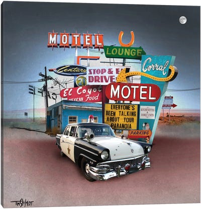 Roadside USA Canvas Art Print - Cadillac