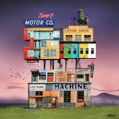 Machine Works by Tim Schmidt framed canvas print