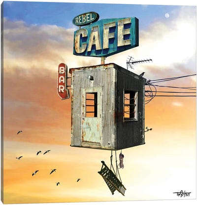 The Rebel Cafe Canvas Art Print - Tim Schmidt