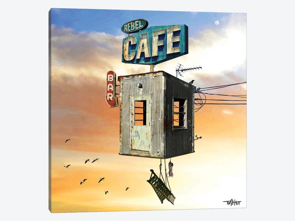 The Rebel Cafe by Tim Schmidt 1-piece Canvas Art Print