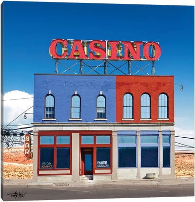 Main Street Casino Canvas Art Print - Gambling Art