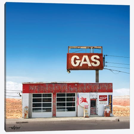 Main Street Gas Canvas Print #TSC21} by Tim Schmidt Art Print