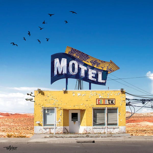 Signs: Main Street Motel by Tim Schmidt