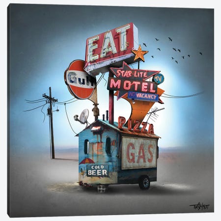 Gas, Food, Lodging Canvas Print #TSC27} by Tim Schmidt Canvas Art