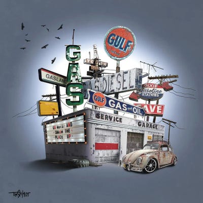 Gas Gas Gas by Tim Schmidt framed wall art