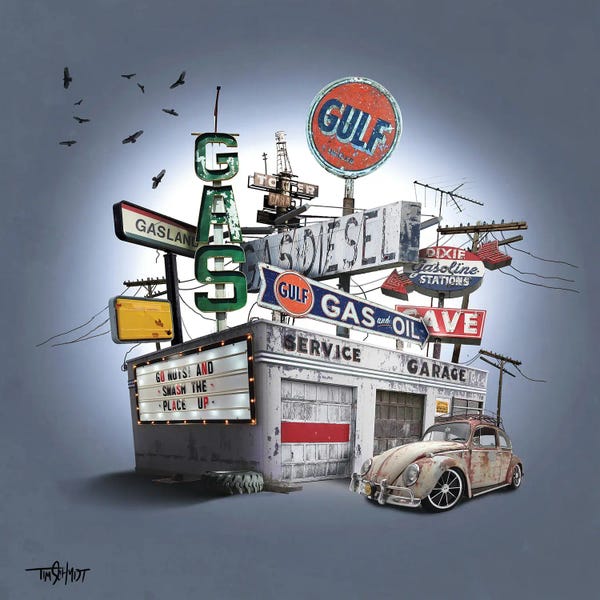 Signs: Gas Gas Gas by Tim Schmidt