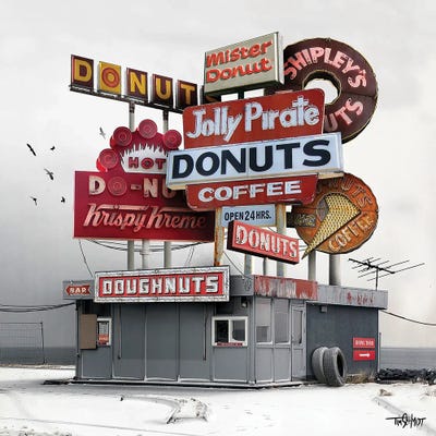 Donut Ever Give Up by Tim Schmidt canvas print