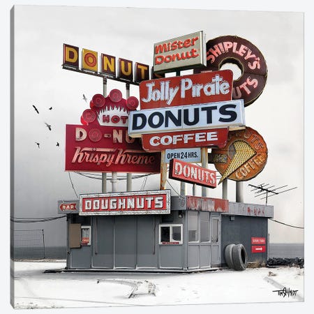 Donut Ever Give Up Canvas Print #TSC38} by Tim Schmidt Canvas Art
