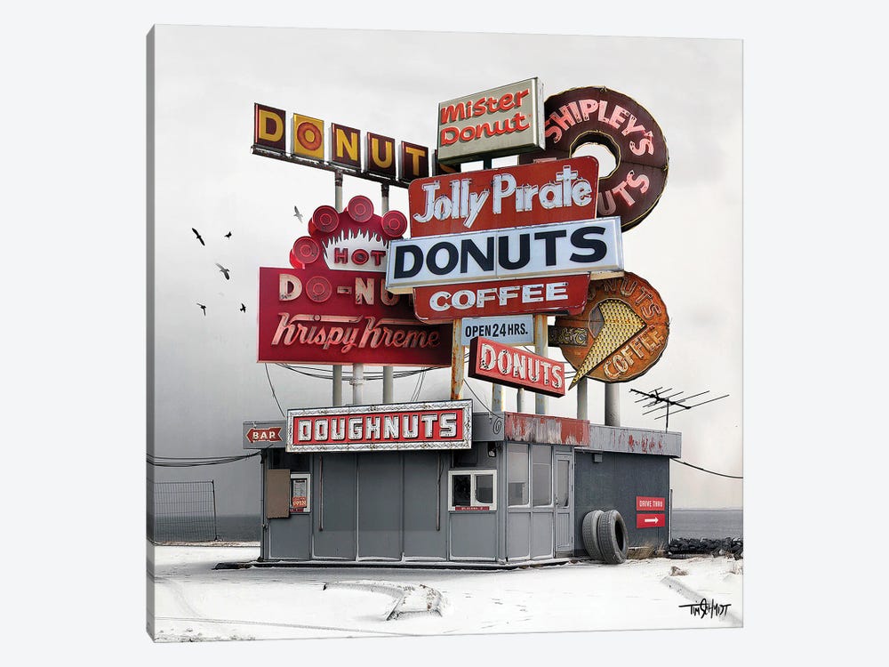 Donut Ever Give Up by Tim Schmidt 1-piece Art Print