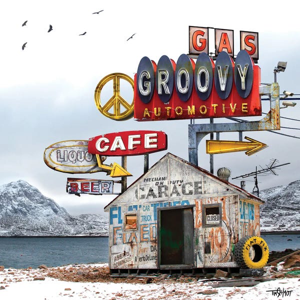 Signs: Groovy Auto Cafe by Tim Schmidt