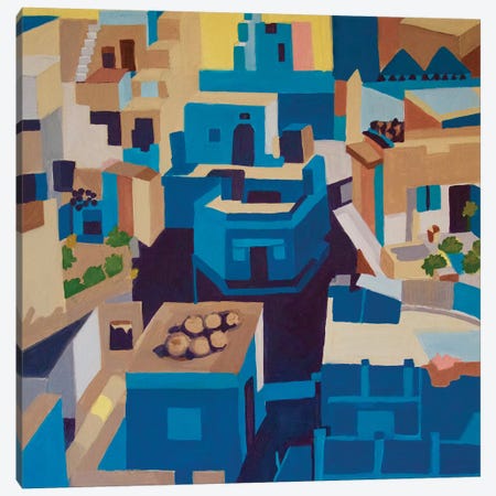 Blue City, Jodhpur Canvas Print #TSD10} by Toni Silber-Delerive Canvas Print