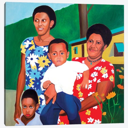 Fiji Family Canvas Print #TSD118} by Toni Silber-Delerive Canvas Print