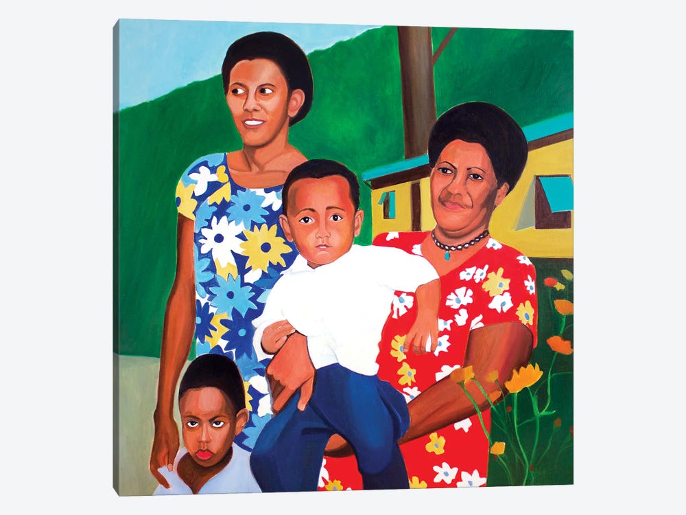 Fiji Family by Toni Silber-Delerive 1-piece Art Print