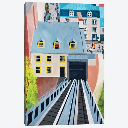 Funicular, Quebec City II Canvas Print #TSD120} by Toni Silber-Delerive Canvas Artwork