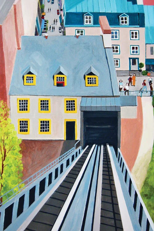 Funicular, Quebec City II by Toni Silber-Delerive wall art