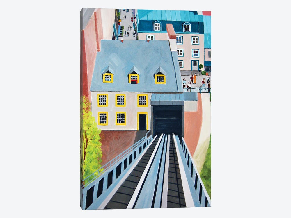 Funicular, Quebec City II by Toni Silber-Delerive 1-piece Canvas Art