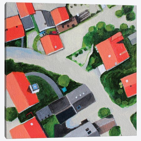 Ger Flood Village Canvas Print #TSD121} by Toni Silber-Delerive Canvas Wall Art
