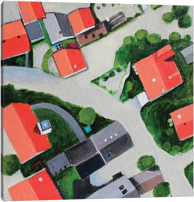 Ger Flood Village Canvas Art Print - Toni Silber-Delerive