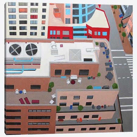 NYC Terrace 72 Canvas Print #TSD132} by Toni Silber-Delerive Art Print