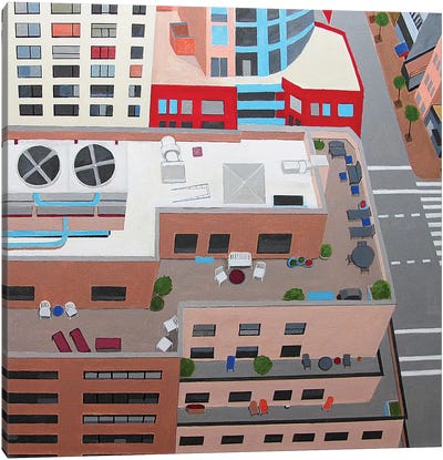 NYC Terrace 72 Canvas Art Print - Toni Silber-Delerive