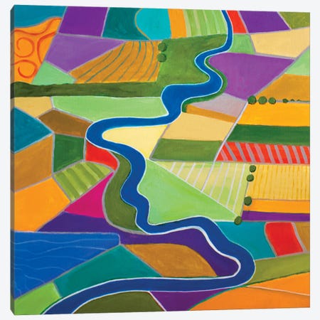 Running River I Canvas Print #TSD135} by Toni Silber-Delerive Canvas Wall Art