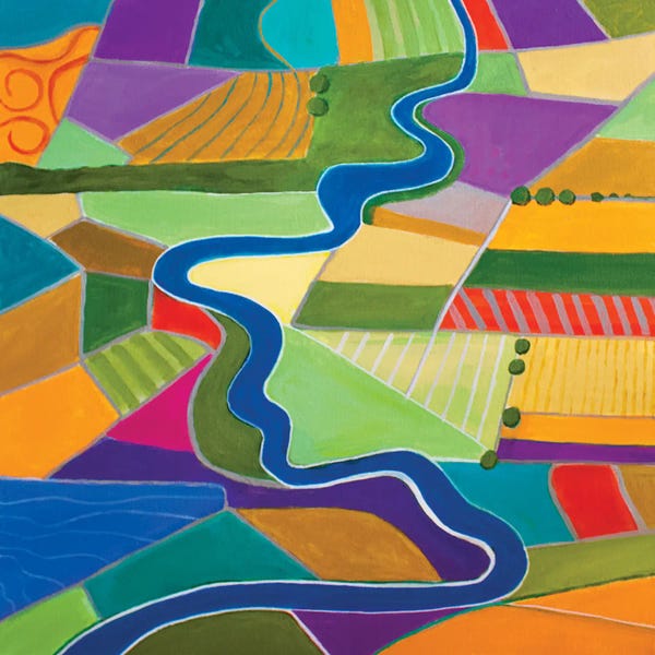 Unexpected Red: Running River I by Toni Silber-Delerive