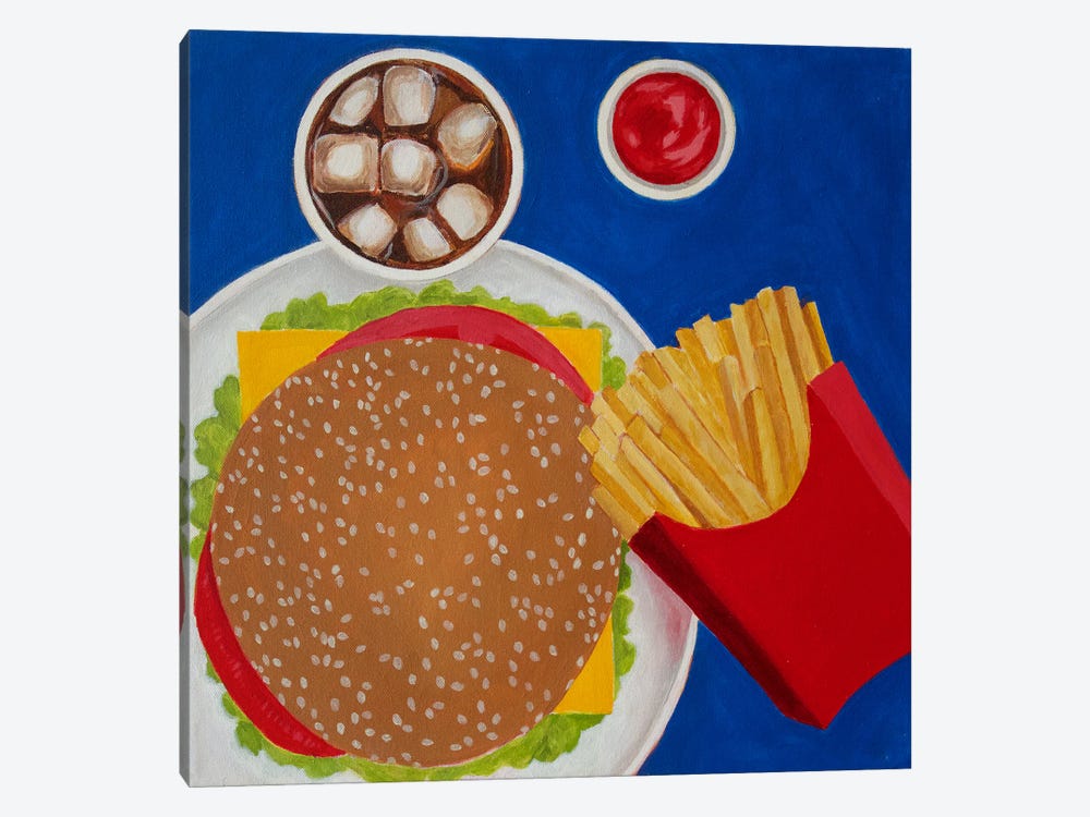 Cheeseburger by Toni Silber-Delerive 1-piece Canvas Art