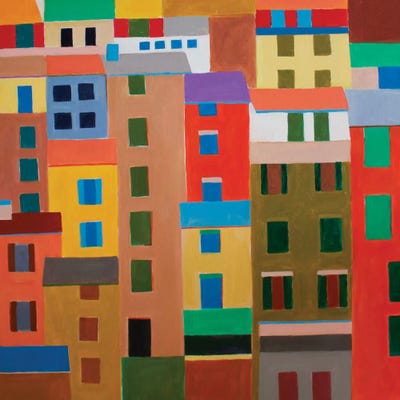 Cinque Terre Houses by Toni Silber-Delerive acrylic art print
