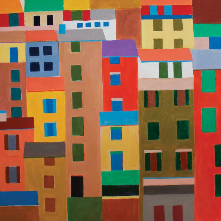 Cinque Terre Houses by Toni Silber-Delerive wall art