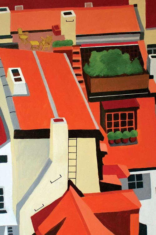 Czech Republic Rooftops by Toni Silber-Delerive wall art