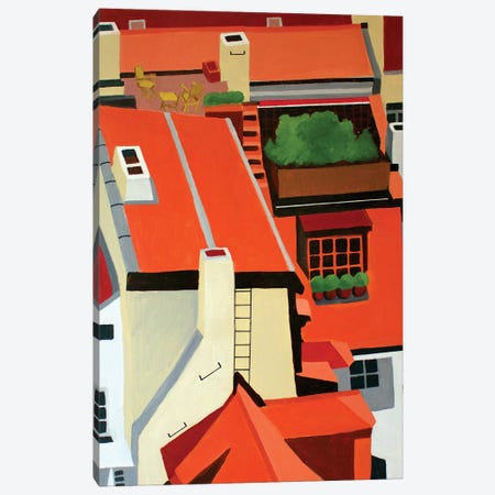 Czech Republic Rooftops Canvas Print #TSD23} by Toni Silber-Delerive Canvas Wall Art