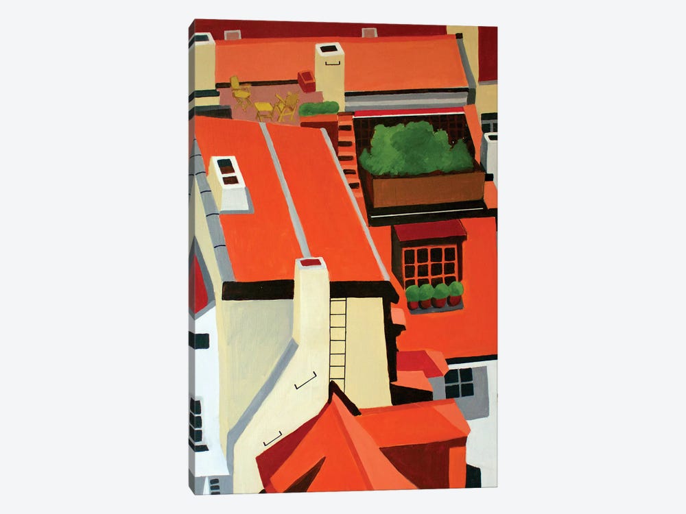 Czech Republic Rooftops by Toni Silber-Delerive 1-piece Canvas Wall Art