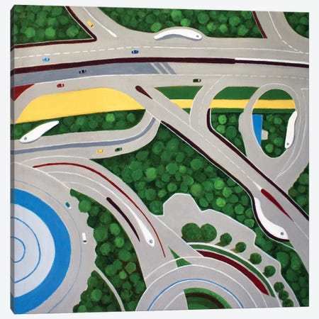 Dubai Roadways Canvas Print #TSD25} by Toni Silber-Delerive Canvas Art Print