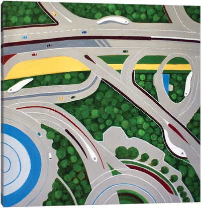 Dubai Roadways Canvas Art Print - United Arab Emirates Art