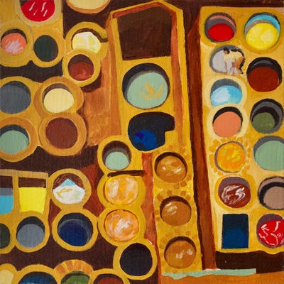 Dying Vats  by Toni Silber-Delerive art print