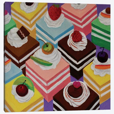 Fancy Cakes Canvas Print #TSD32} by Toni Silber-Delerive Art Print