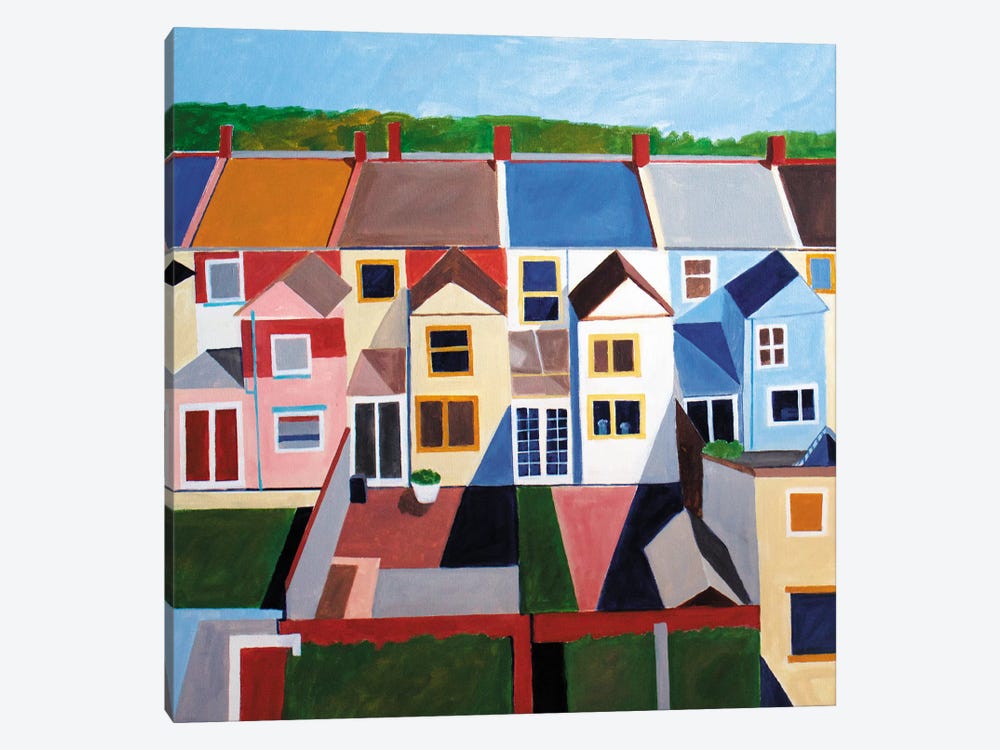 Hampstead Backyards by Toni Silber-Delerive 1-piece Canvas Art Print