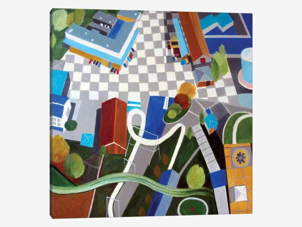 Amusement Park by Toni Silber-Delerive 1-piece Canvas Print