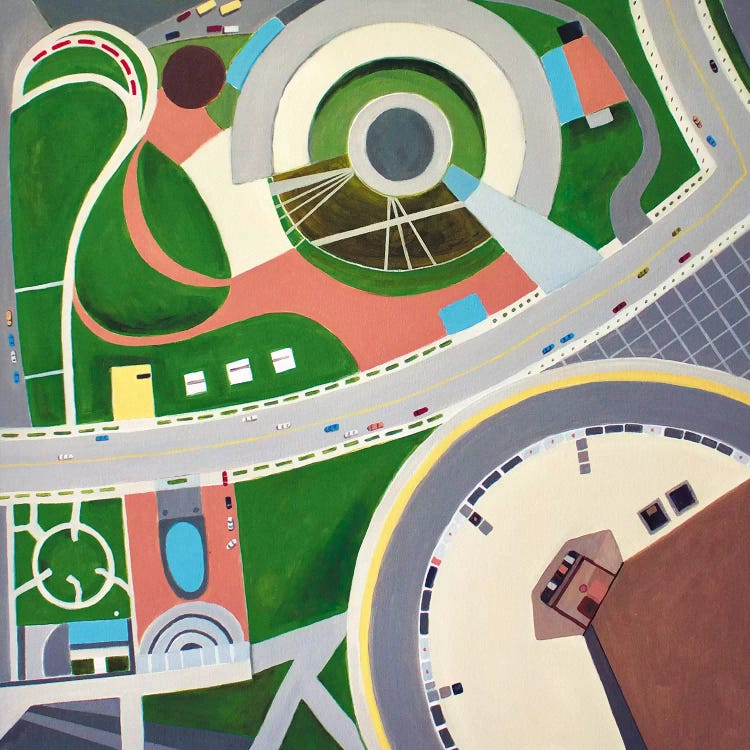 Looking Down At Building In Toronto by Toni Silber-Delerive wall art