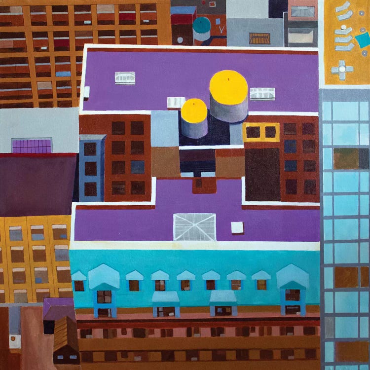 Midtown NYC Rooftop by Toni Silber-Delerive wall art