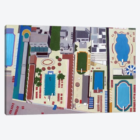 Art Deco Pools Canvas Print #TSD4} by Toni Silber-Delerive Canvas Print