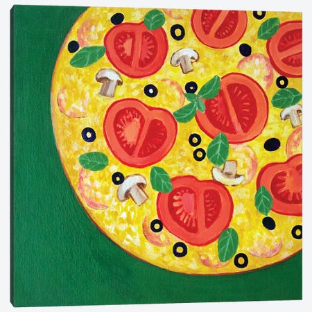 Pizza Canvas Print #TSD56} by Toni Silber-Delerive Canvas Art