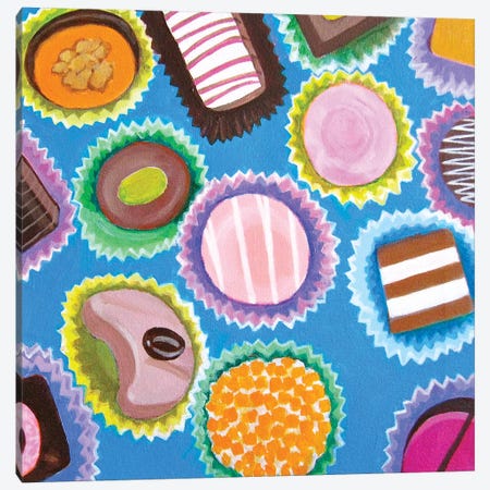 Assorted Chocolates Canvas Print #TSD5} by Toni Silber-Delerive Canvas Print