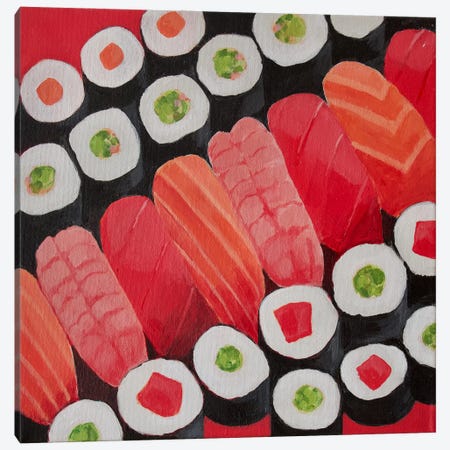 Sushi Canvas Print #TSD61} by Toni Silber-Delerive Canvas Wall Art