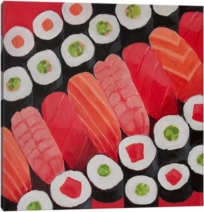 Sushi Canvas Art Print - Seafood Art