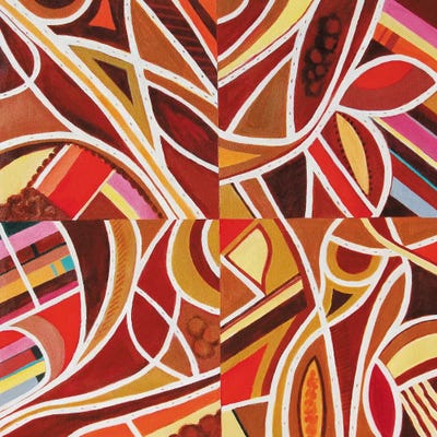 Brown Intersections by Toni Silber-Delerive art print